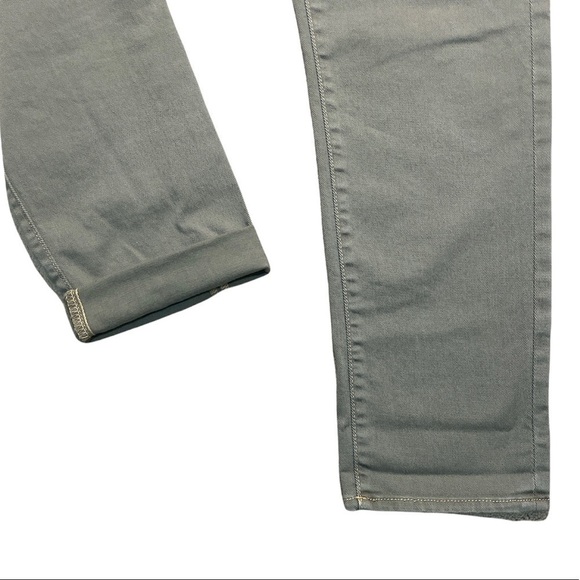 Fidelity Denim Cher Crop High Rise Slim Straight Sage Green Jeans | Size 26 - Picture 11 of 12